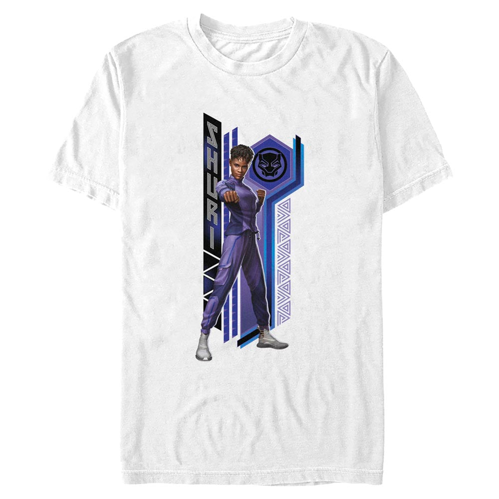 Men's Marvel Black Panther Wakanda Forever Shuri Pattern T-Shirt